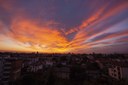 Il sole tramonta su Pordenone