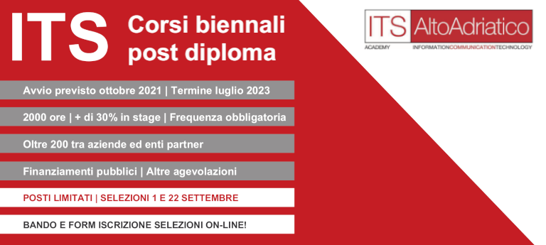 Bando corsi post diploma ICT 2021