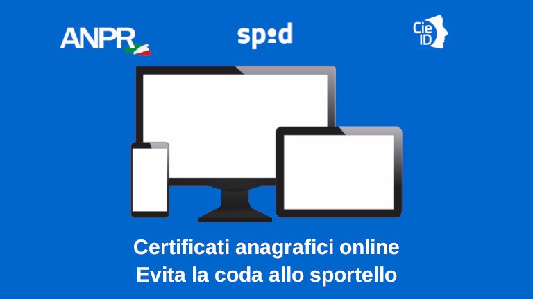 Certificati anagrafici online e gratuiti per i cittadini