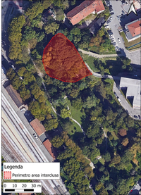 Interdizione di un'area di parco Querini