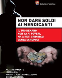 «Non date soldi ai mendicanti, finiscono al racket». Al via la campagna del Comune