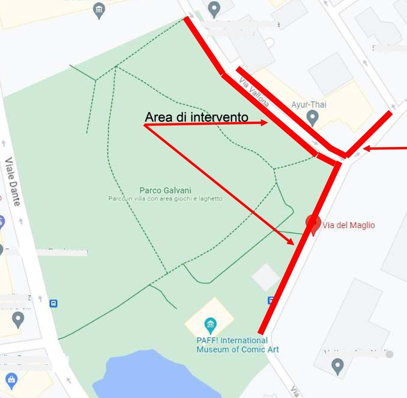 Rifacimento marciapiedi in via Vallona e via del Maglio