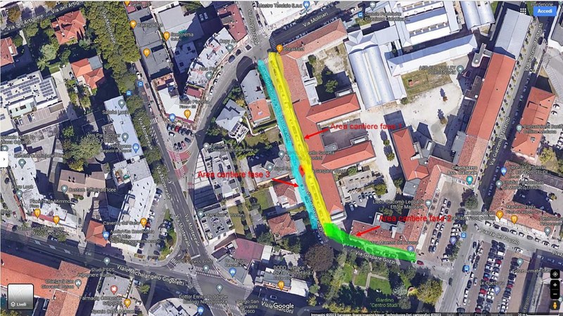 Riqualificazione dei marciapiedi in via Gozzi