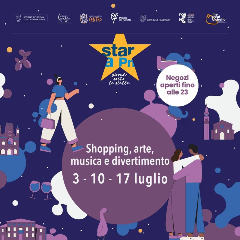 Secondo appuntamento con i "Giovedì sotto le stelle" nel cuore di Pordenone