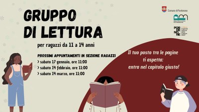 Gruppo di lettura per ragazze e ragazzi 11-14 anni