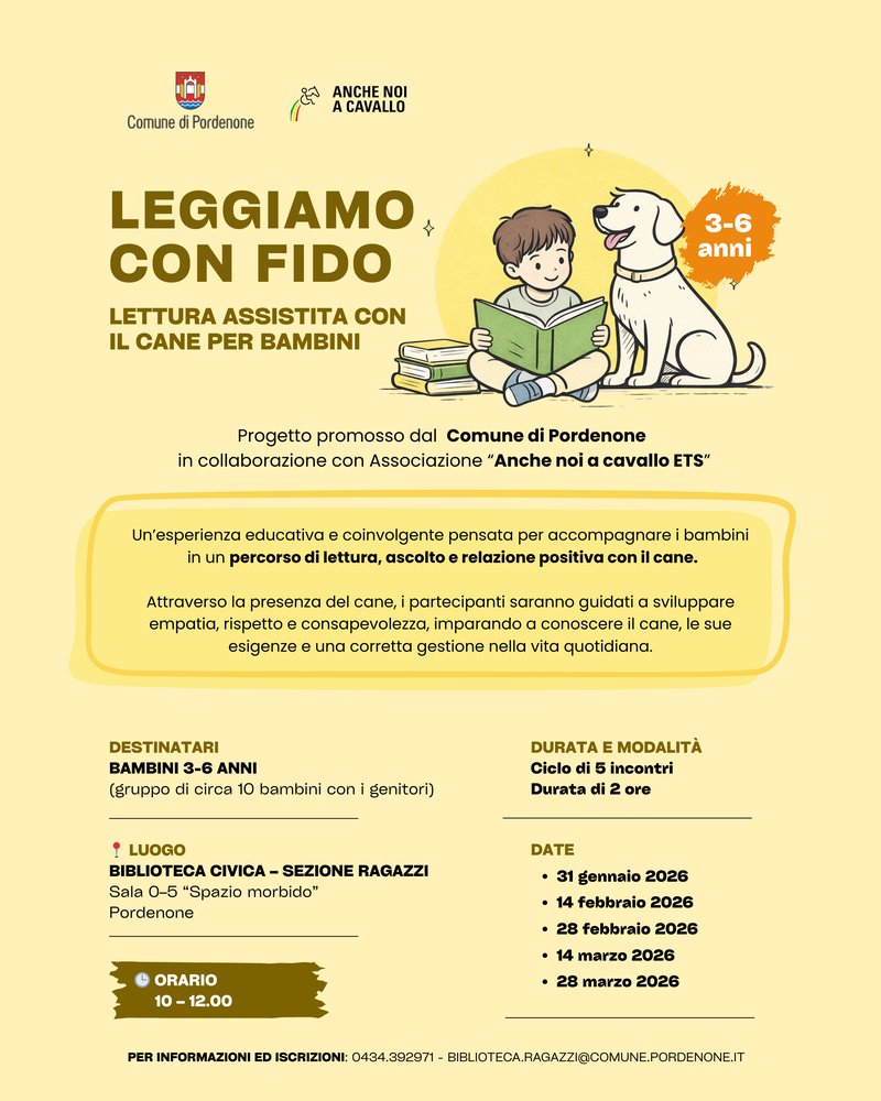 Leggiamo con fido  (3-6 anni) - 31 gennaio