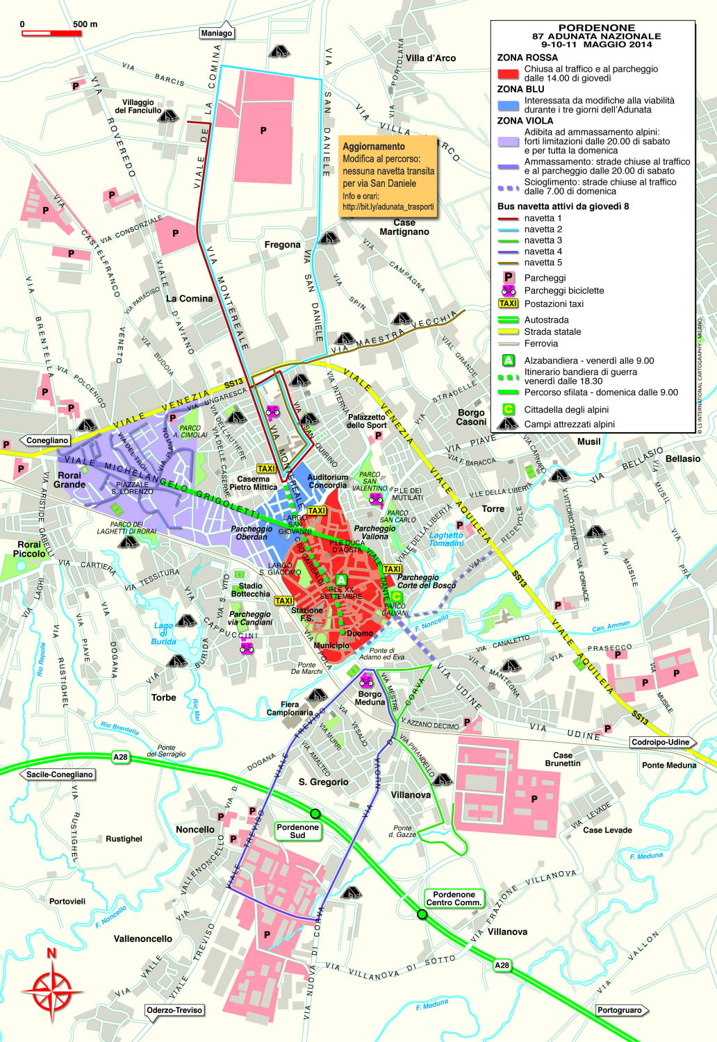 Mappa comune di Pordenone