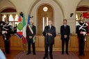 Il Presidente della Repubblica Giorgio Napolitano, il Sindaco di Pordenone Claudio Pedrotti, Il Presidente del consiglio comunale Nisco Bernardi