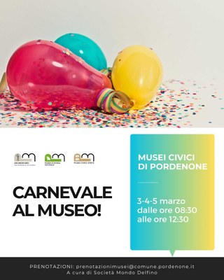 Tre speciali giorni da trascorrere nei Musei cittadini in occasione delle vacanze di carnevale per divertirsi insieme e conoscere qualche curiosità in più sui tesori che ciascun museo custodisce.