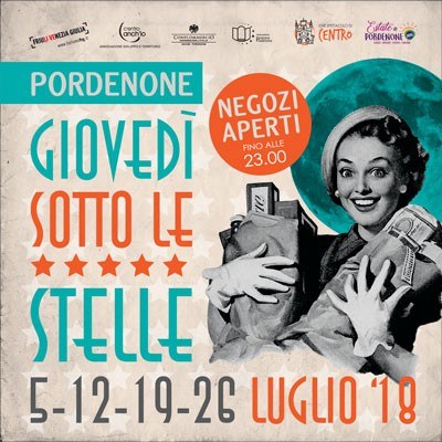 A luglio torna l'appuntamento con i negozi aperti fino alle 23.00 e tanti eventi per vivere la città in allegria. #EstatePN 