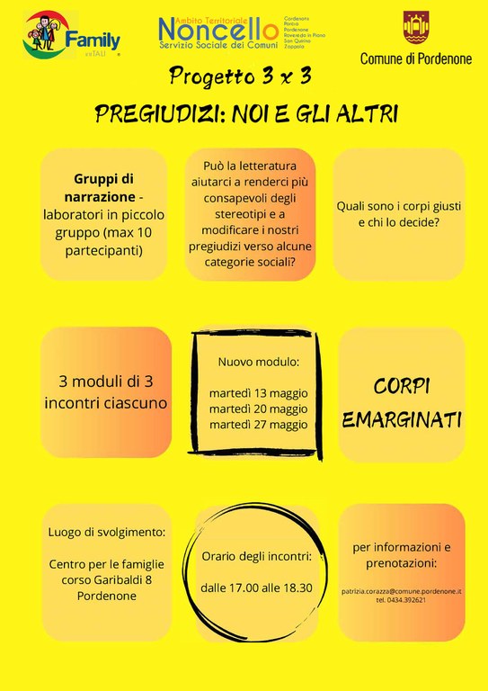 Un'iniziativa che esplora il potere della letteratura nel combattere gli stereotipi e i pregiudizi sociali. Attraverso gruppi di narrazione e laboratori in piccoli gruppi (max 10 partecipanti), il progetto si articola in 3 moduli di 3 incontri ciascuno.