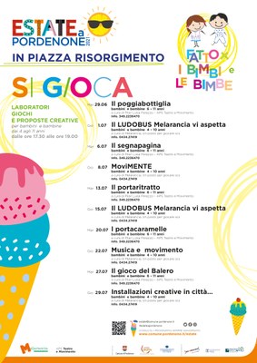 Laboratori, giochi e proposte creative per bambini e bambini dai 4 agli 11 anni #estateapordenone