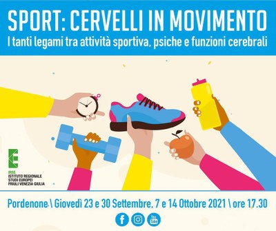 14° edizione della serie IRSE di "Affascinati dal Cervello". Un’iniziativa di quattro giornate di convegni, gratuiti e aperti a tutti, dedicata all’analisi dei legami tra attività sportiva, psiche e funzioni cerebrali. Dal 23 settembre al 14 ottorbre 2021.