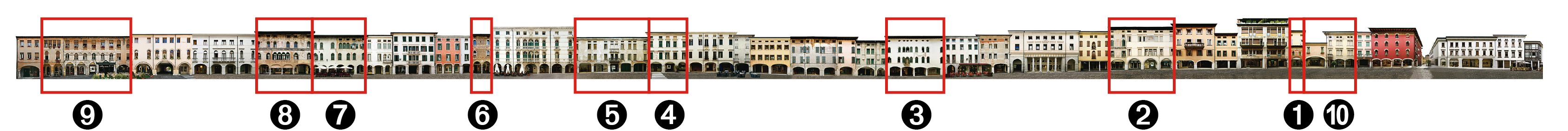 Lato ovest di Corso Vittorio Emanuele - numeri