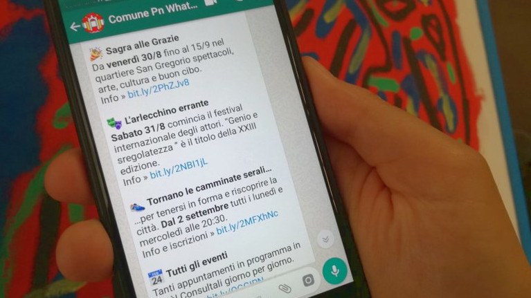 WhatsApp comunale, record con 9 mila iscritti