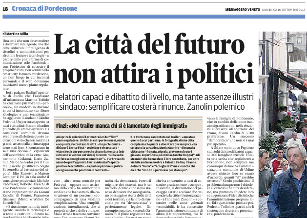 Messaggero Veneto del 16 settembre 2012, pagina 18