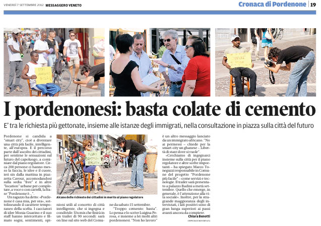 Messaggero Veneto del 7 settembre 2012, pagina 19