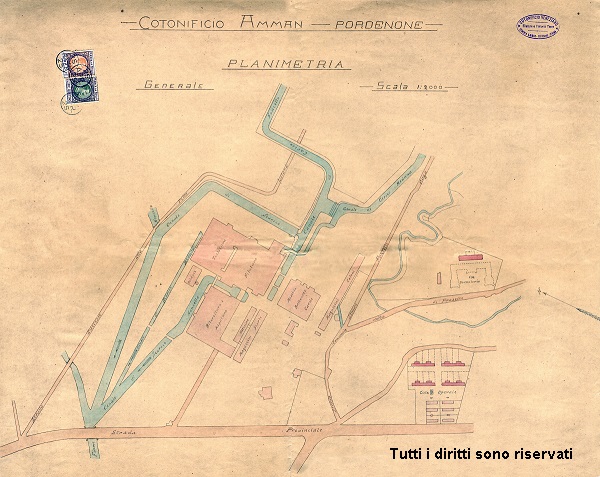 Planimetria dell'area del cotonificio - anni '20