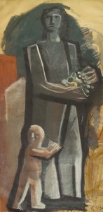 1_Mario Sironi, Madre con bambino, sd 1936-37, tec mista su carta spolvero applic  tela, cm 342x182,5.jpeg
