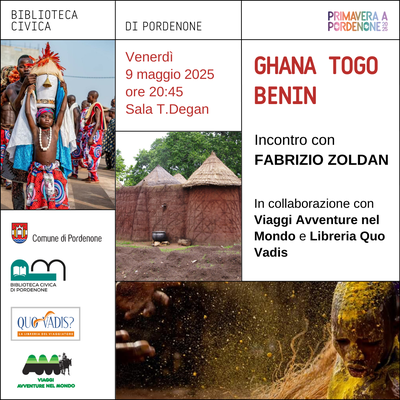Incontro con Fabrizio Zoldan. In collaborazione con Viaggi Avventure nel Mondo e Libreria Quo Vadis.  #primaverApordenone #BiblioPN