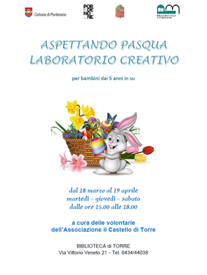 A cura delle volontarie dell'Associazione Il Castello di Torre (martedì, giovedì e sabato dalle 15.00 alle 18.00).  #primaverApordenone #BiblioPN